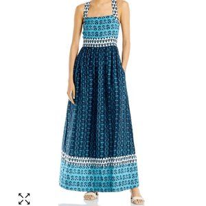 Faherty Gracie Maxi Sundress 100% Linen Ladies Medium New No Tags Colorful